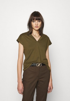 Anna Field Best Deal Basic T-Skjorte Dame Khaki | NO-ZPGNC-9734