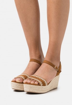 Anna Field Best Pirce Komfort Espadrilles Sandaler Dame Brune | NO-SLFIC-5963