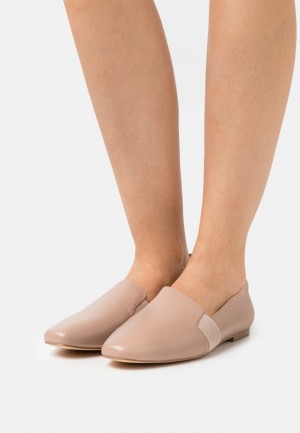 Anna Field Best Sale Komfort Leather Slip-Ons Lave Sko Dame Beige | NO-NIXKR-1208