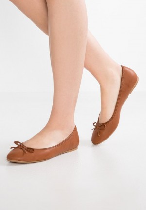 Anna Field Brand New Ballet Pumps Ballerinasko Dame Brune | NO-QOYFE-4623