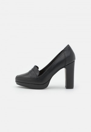 Anna Field Budget Platform Heels Pumps Dame Svarte | NO-YEPJV-2650