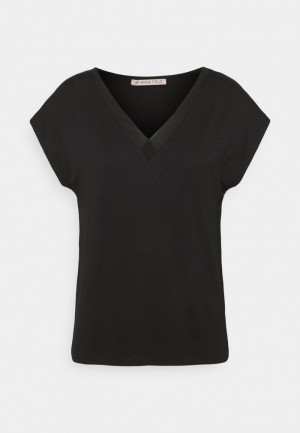 Anna Field Cheap Basic T-Skjorte Dame Svarte | NO-MEOGJ-1526