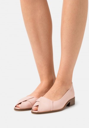 Anna Field Cheap Leather Peeptoe Ballet Pumps Ballerinasko Dame Beige | NO-NMEQH-1480