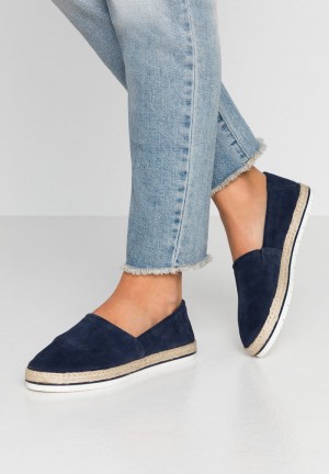 Anna Field Coupon Leather Espadrilles Lave Sko Dame Mørke Blå | NO-APKGM-1459