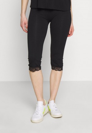 Anna Field Discount Capri Leggings With Blonder Leggings Bukser Dame Svarte | NO-RQEAJ-0913