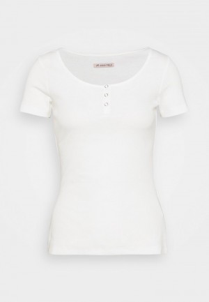 Anna Field Flash Sale Basic T-Skjorte Dame Hvite | NO-VNYCS-1920