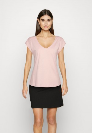 Anna Field Hot Sale Basic T-Skjorte Dame Lyse Rosa | NO-KHQPY-1275