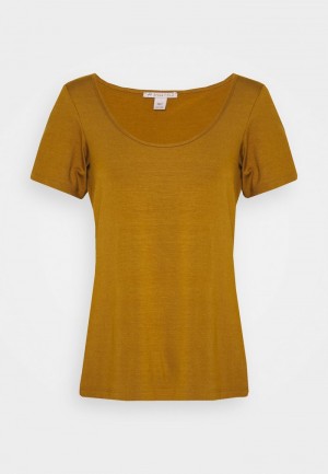 Anna Field Hot Sale Basic T-Skjorte Dame Brune | NO-JYWKT-3945