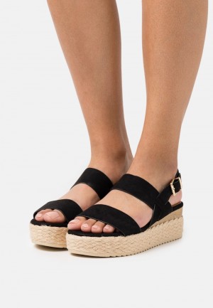 Anna Field Hot Sale Komfort Espadrilles Sandaler Dame Svarte | NO-UWQDE-5829