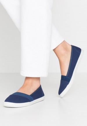 Anna Field Promo Slip-Ons Lave Sko Dame Mørke Blå | NO-ATLVK-8546