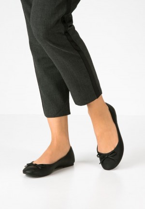 Anna Field Top 10 Ballet Pumps Ballerinasko Dame Svarte | NO-JCGFP-6312