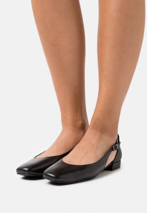 Anna Field Top 10 Leather Ballet Pumps Ballerinasko Dame Svarte | NO-FBKDY-1803