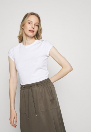 Anna Field Wholesale Basic T-Skjorte Dame Hvite | NO-NMDIL-9573