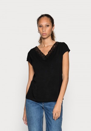 Anna Field Wholesale Basic T-Skjorte Dame Svarte | NO-THWVA-9165