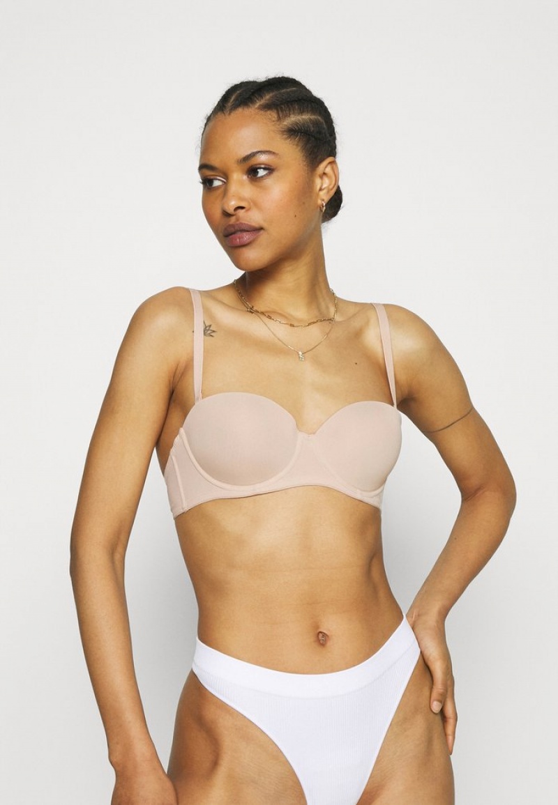 Anna Field Best Deal 2Pp Basic Multiway Bra T-Shirt BH Dame Hvite | NO-LPMRA-8463