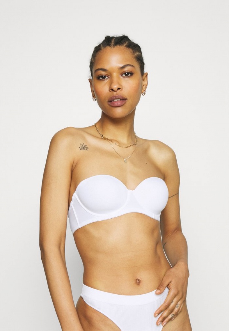 Anna Field Best Deal 2Pp Basic Multiway Bra T-Shirt BH Dame Hvite | NO-LPMRA-8463