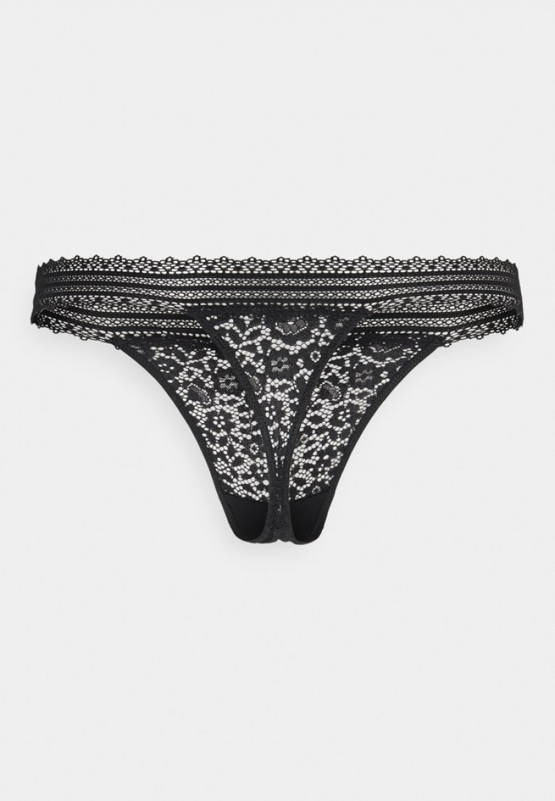 Anna Field Best Deal 5Pp Blonder Thong Dame Svarte | NO-GCRJF-9321