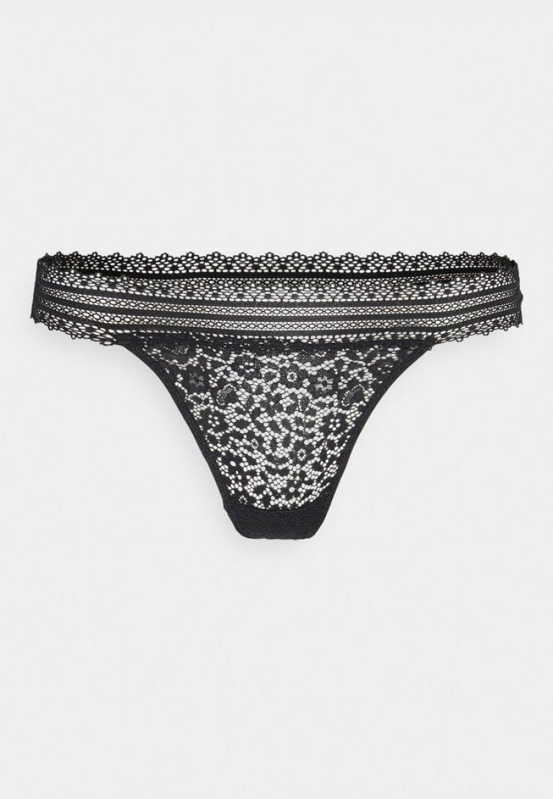 Anna Field Best Deal 5Pp Blonder Thong Dame Svarte | NO-GCRJF-9321