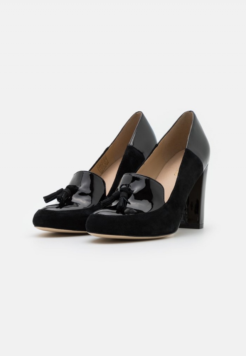 Anna Field Best Deal Leather Classic Heels Pumps Dame Svarte | NO-FTEDI-1652