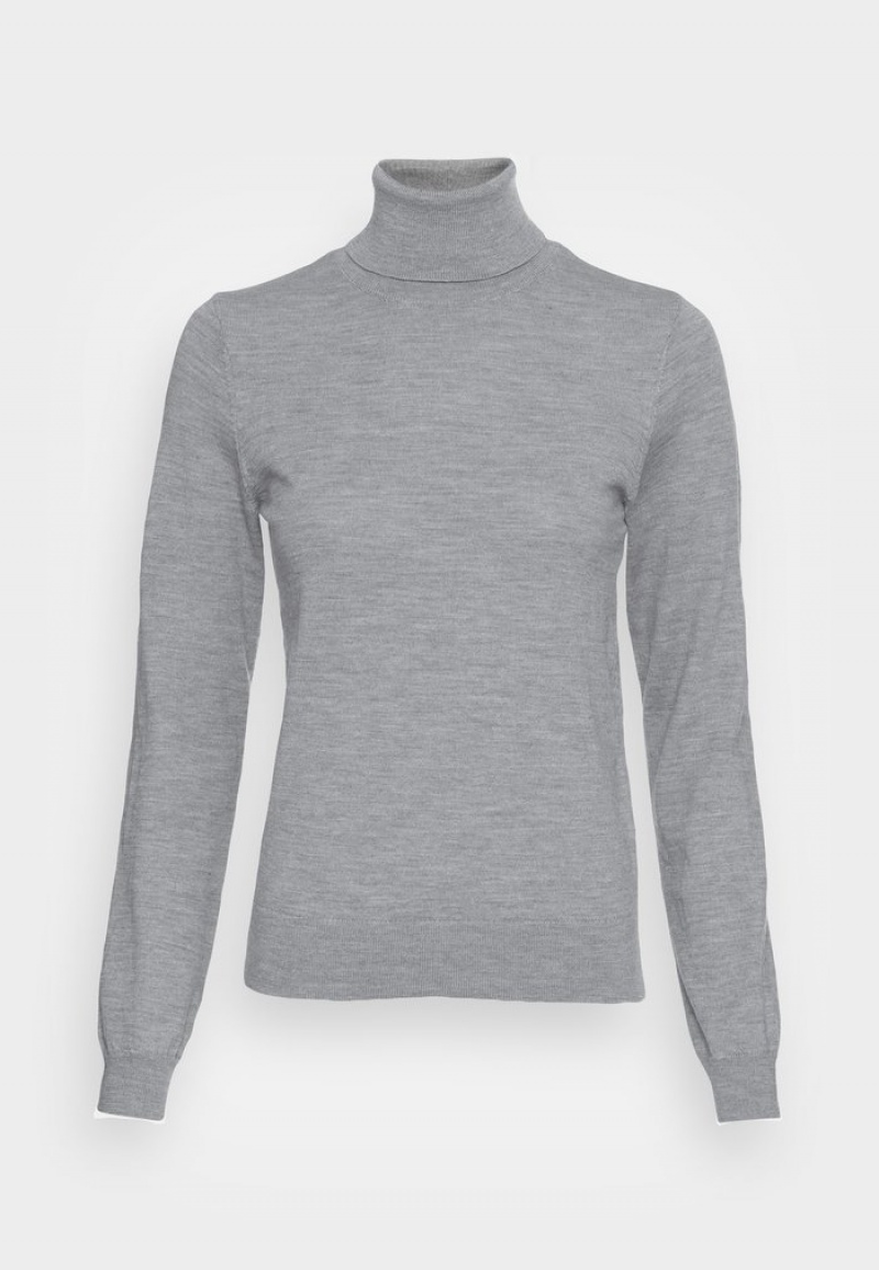 Anna Field Best Deal Merino Ull Turtleneck Jumper Pullover Dame Grå | NO-ZWIPO-8132