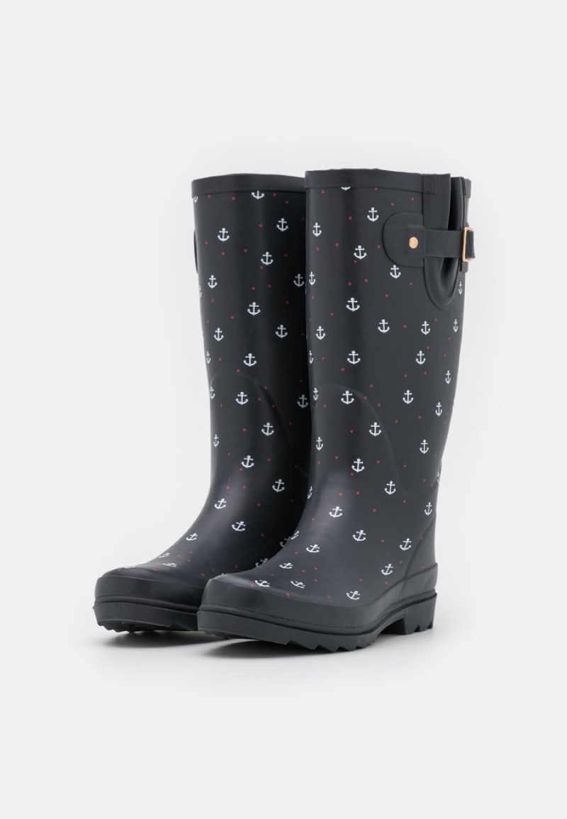 Anna Field Best Deal Wellies Støvler Dame Mørke Blå | NO-BXTYJ-6789