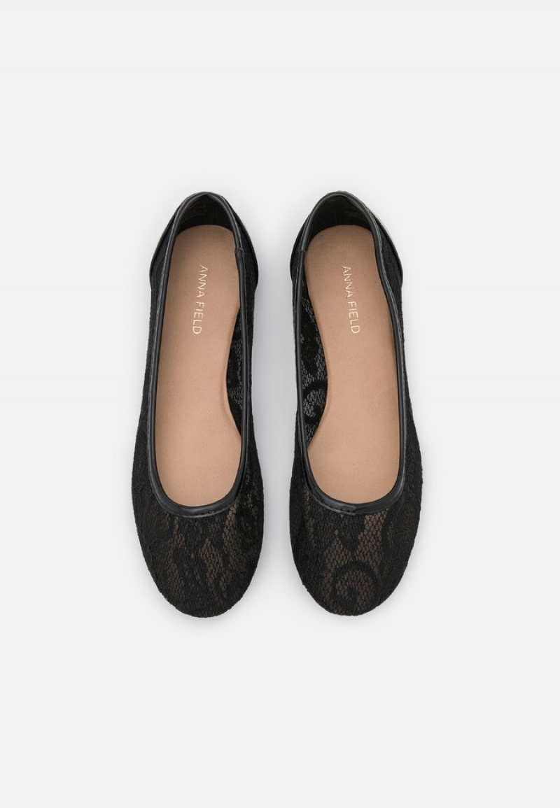 Anna Field Best Pirce Ballet Pumps Ballerinasko Dame Svarte | NO-YANRG-4796