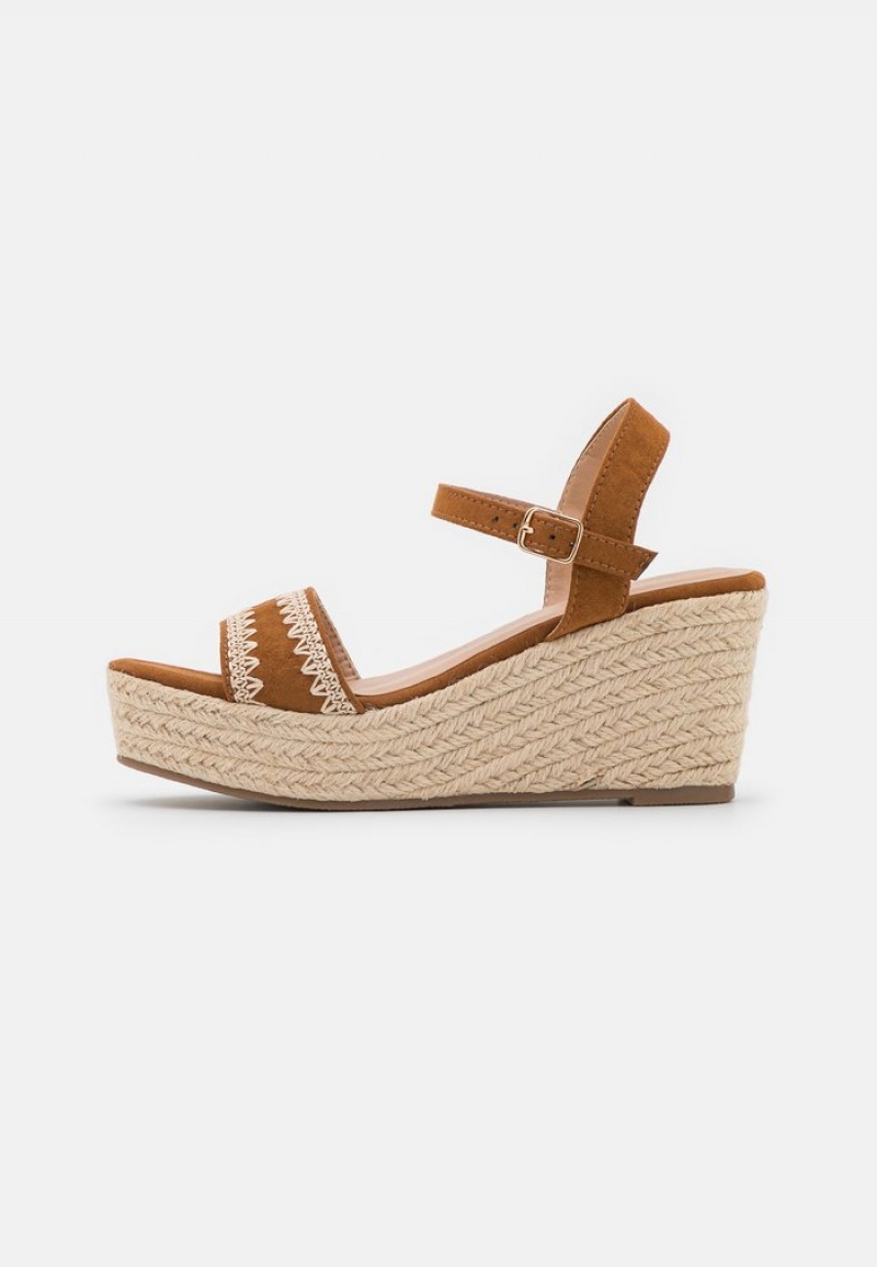 Anna Field Best Pirce Komfort Espadrilles Sandaler Dame Brune | NO-SLFIC-5963