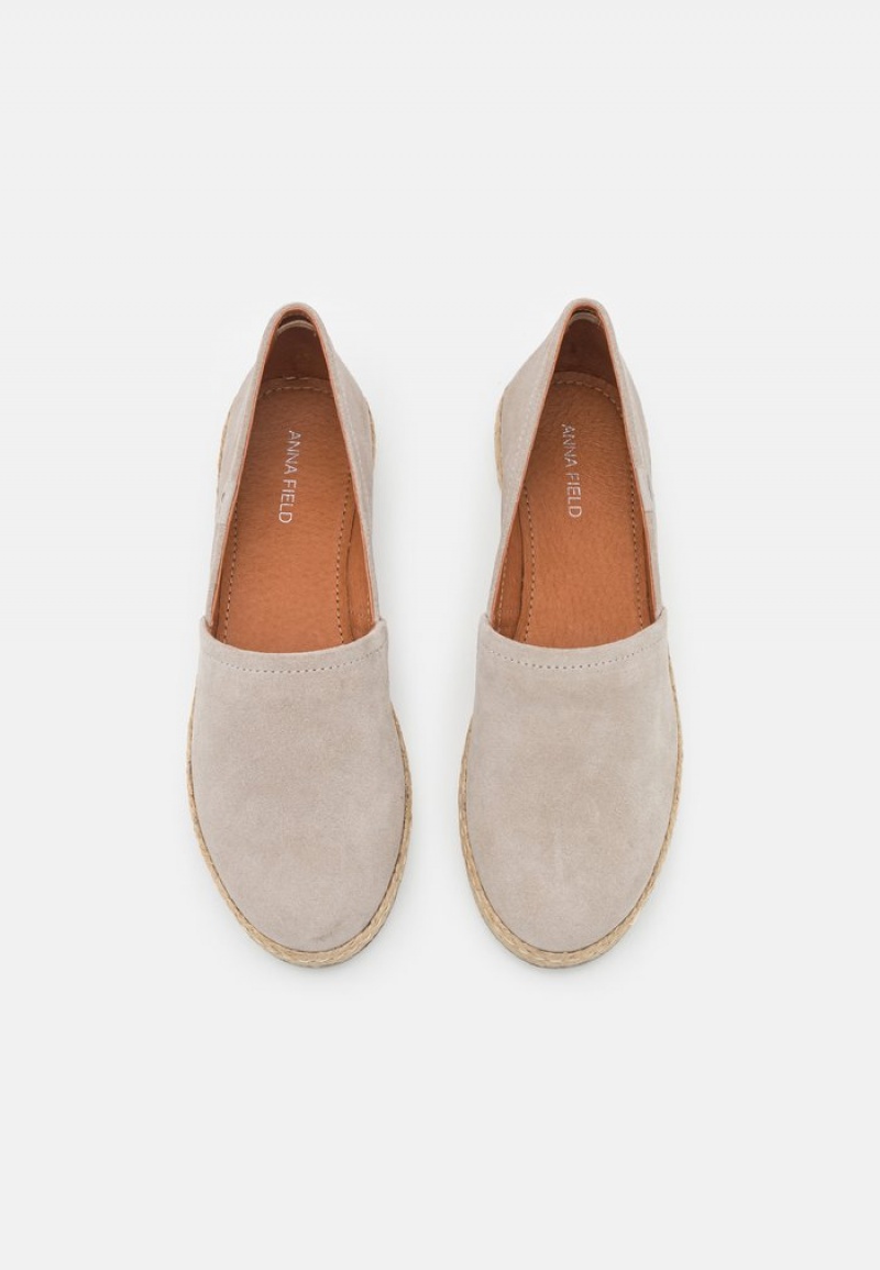 Anna Field Best Pirce Leather Espadrilles Lave Sko Dame Grå | NO-KILTV-9845