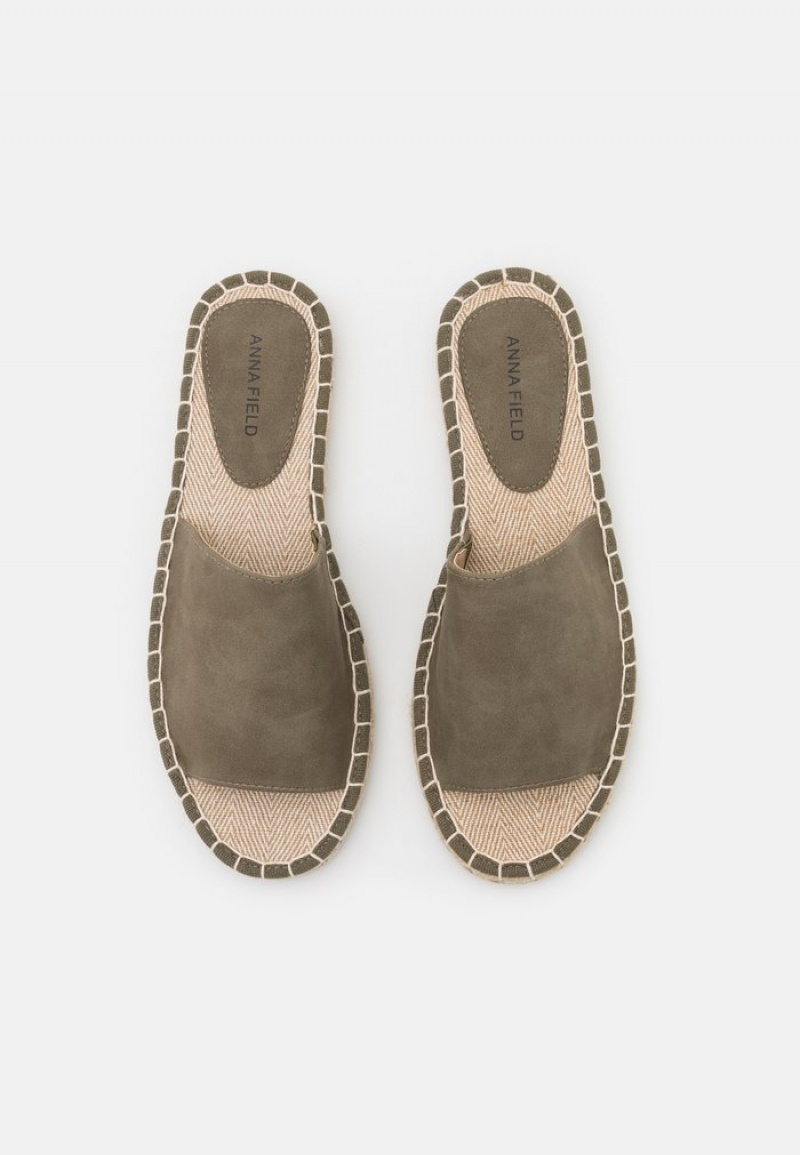 Anna Field Best Pirce Mules Dame Khaki | NO-MKIDC-4801