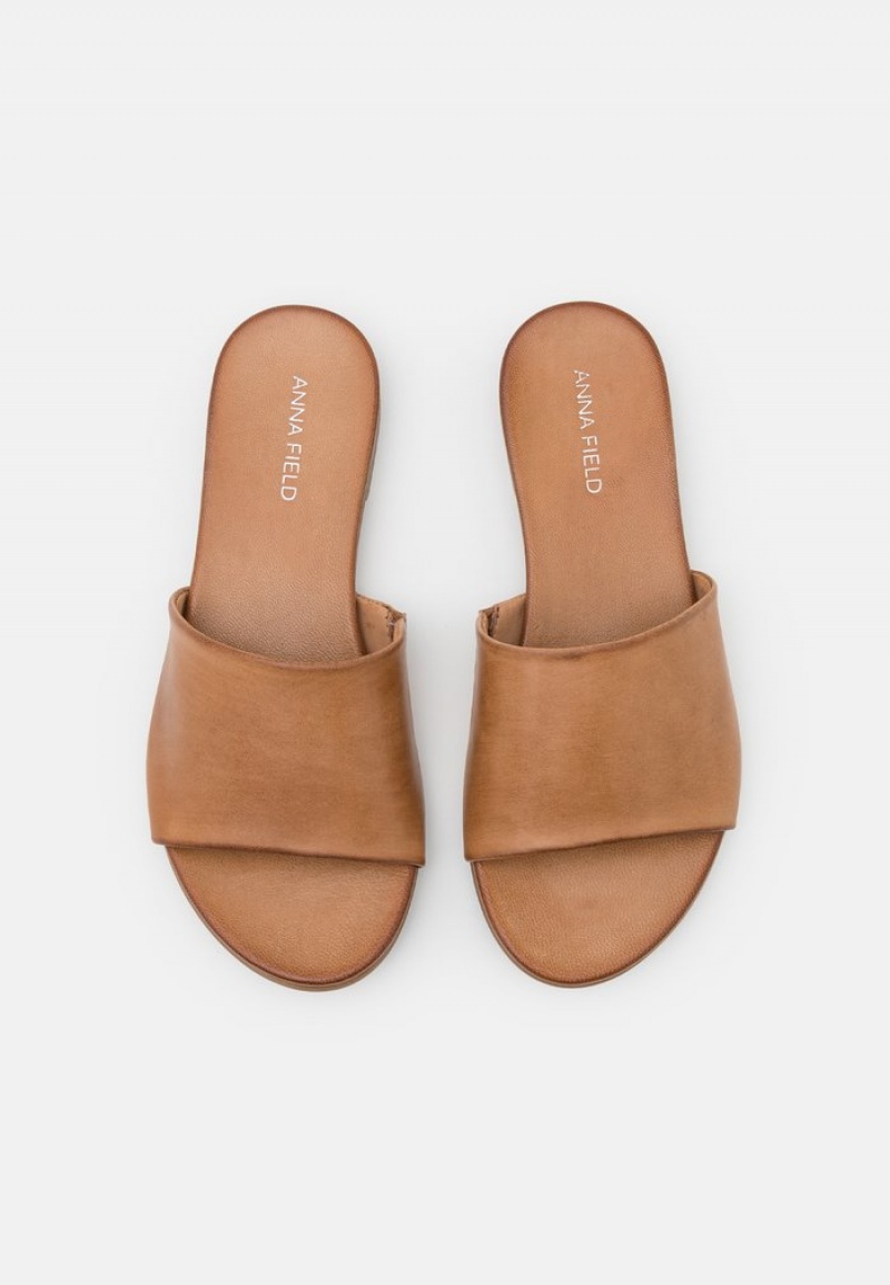 Anna Field Best Reviews Of Leather Mules Dame Beige | NO-ANMGS-5678