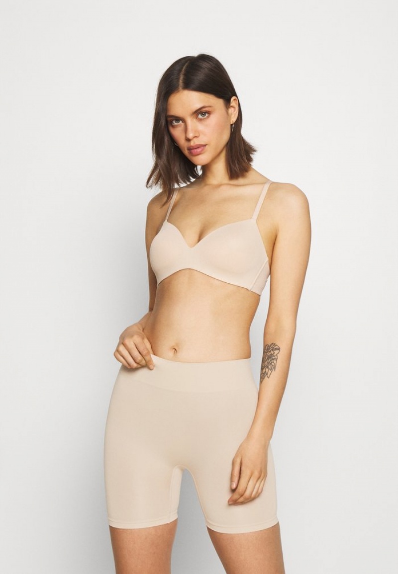 Anna Field Best Sale 2Pp Seamless Shorts Shapewear Dame Beige | NO-JHDOV-4108