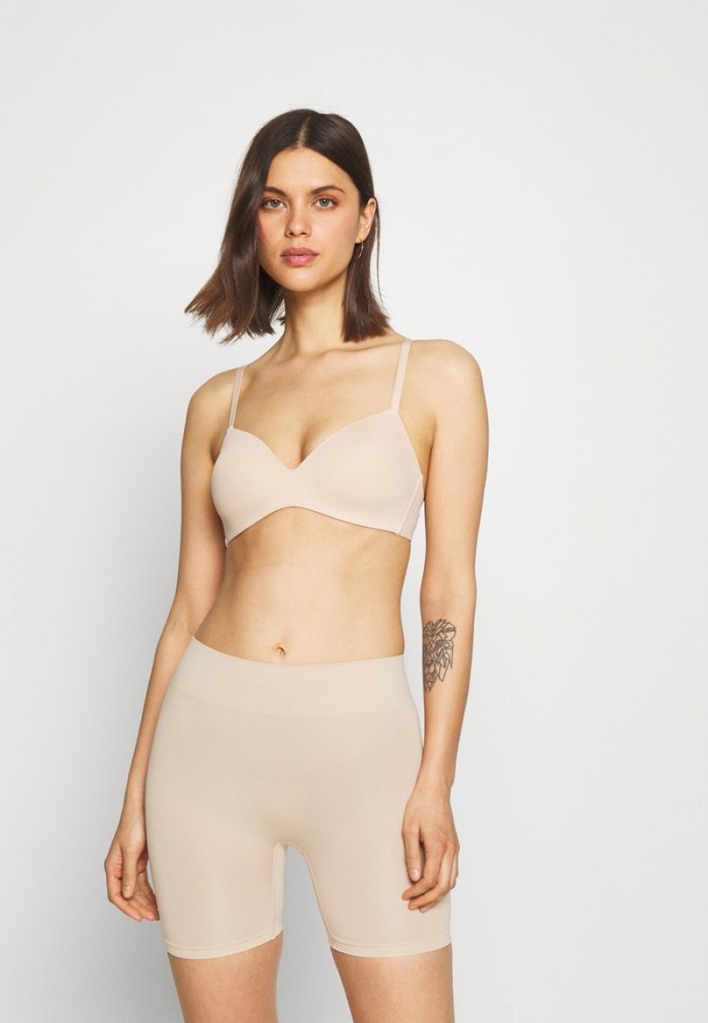 Anna Field Best Sale 2Pp Seamless Shorts Shapewear Dame Beige | NO-JHDOV-4108