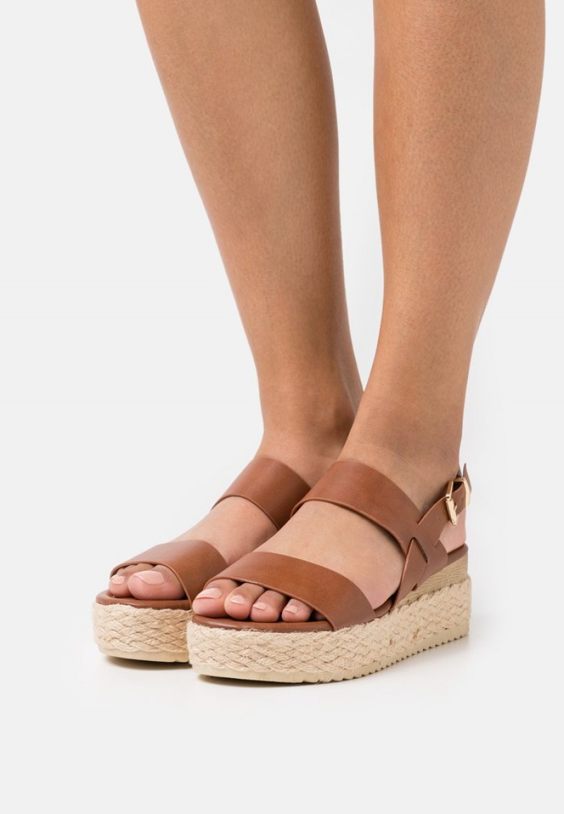 Anna Field Best Sale Komfort Espadrilles Sandaler Dame Brune | NO-YEKBW-9732