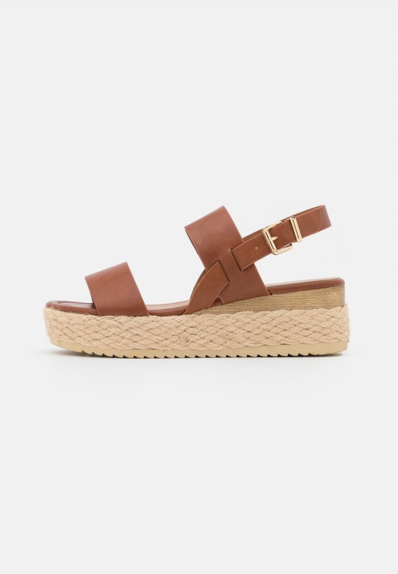 Anna Field Best Sale Komfort Espadrilles Sandaler Dame Brune | NO-YEKBW-9732