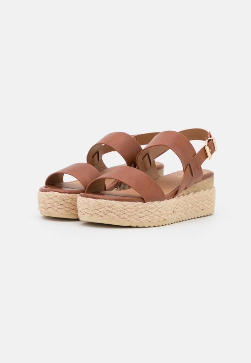 Anna Field Best Sale Komfort Espadrilles Sandaler Dame Brune | NO-YEKBW-9732