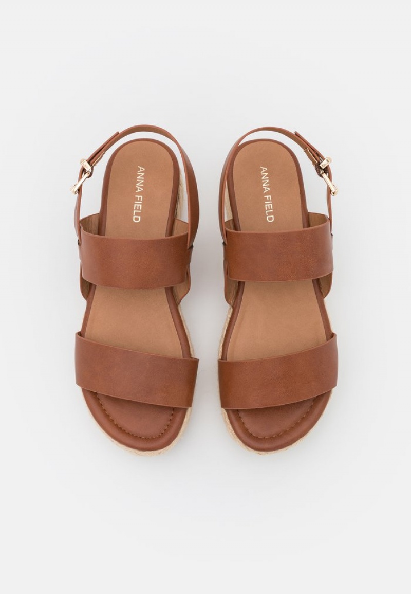 Anna Field Best Sale Komfort Espadrilles Sandaler Dame Brune | NO-YEKBW-9732