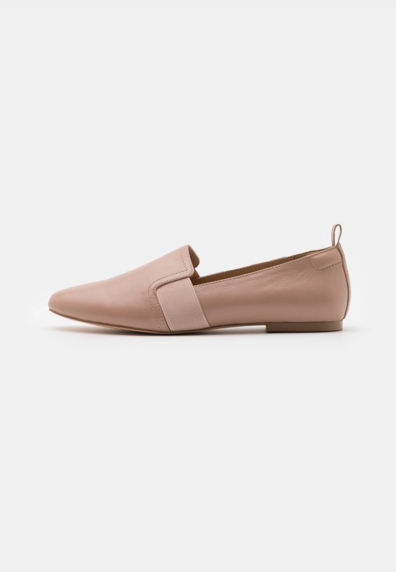 Anna Field Best Sale Komfort Leather Slip-Ons Lave Sko Dame Beige | NO-NIXKR-1208