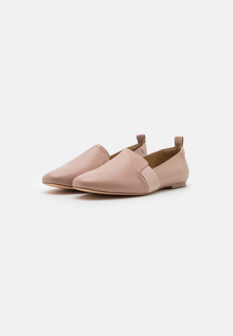 Anna Field Best Sale Komfort Leather Slip-Ons Lave Sko Dame Beige | NO-NIXKR-1208