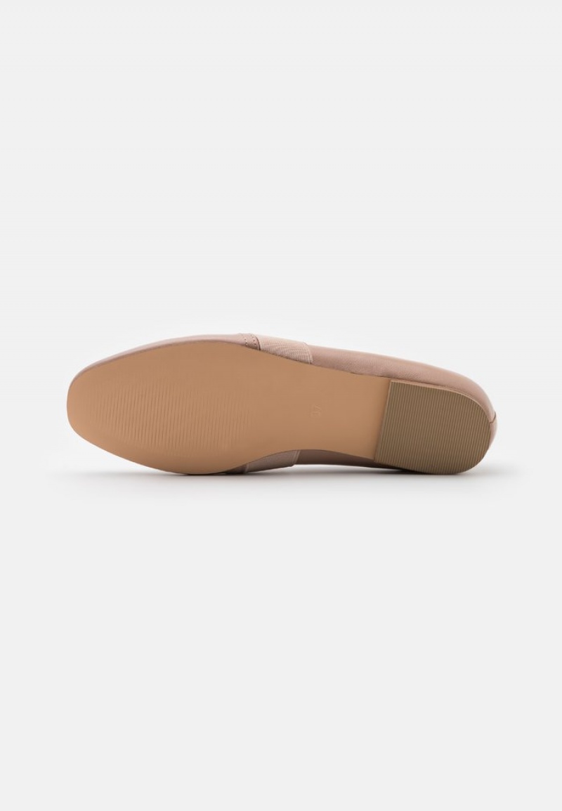 Anna Field Best Sale Komfort Leather Slip-Ons Lave Sko Dame Beige | NO-NIXKR-1208