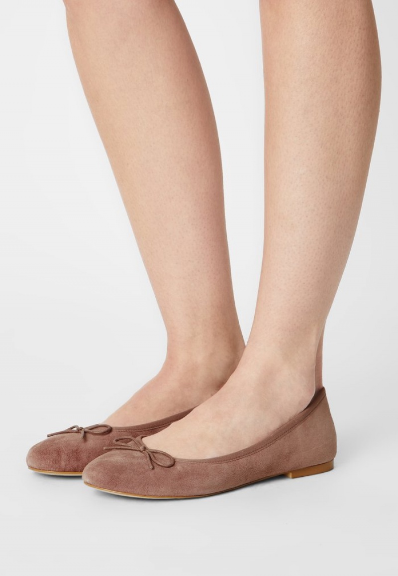 Anna Field Best Sale Leather Ballet Pumps Ballerinasko Dame Grå Brune | NO-TACUB-7890