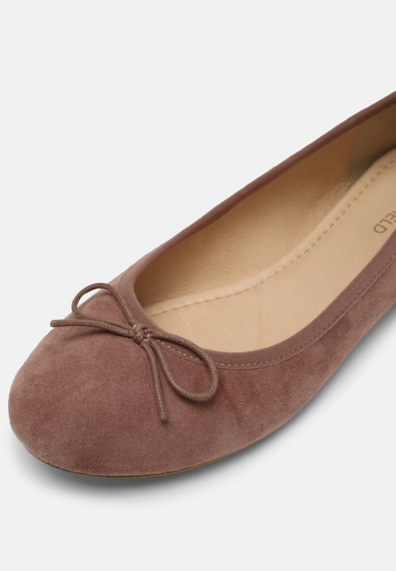 Anna Field Best Sale Leather Ballet Pumps Ballerinasko Dame Grå Brune | NO-TACUB-7890