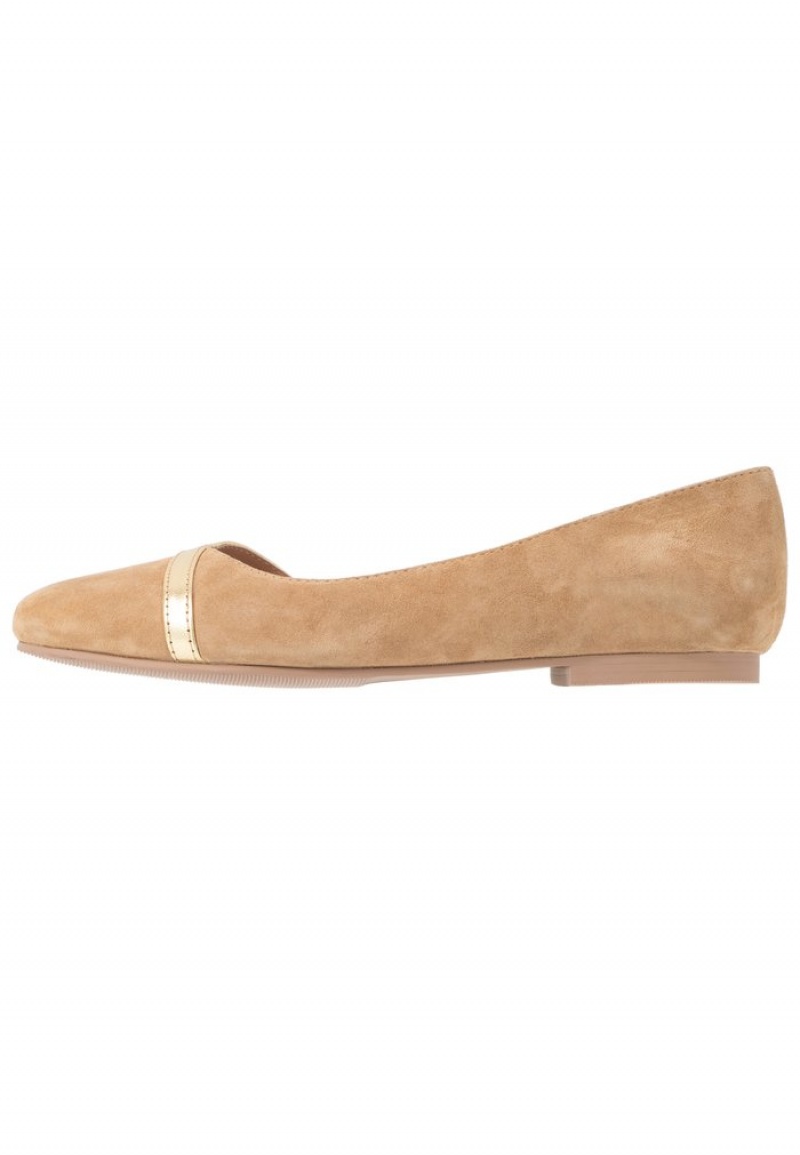 Anna Field Best Sale Leather Ballet Pumps Ballerinasko Dame Beige | NO-KJPWV-7618