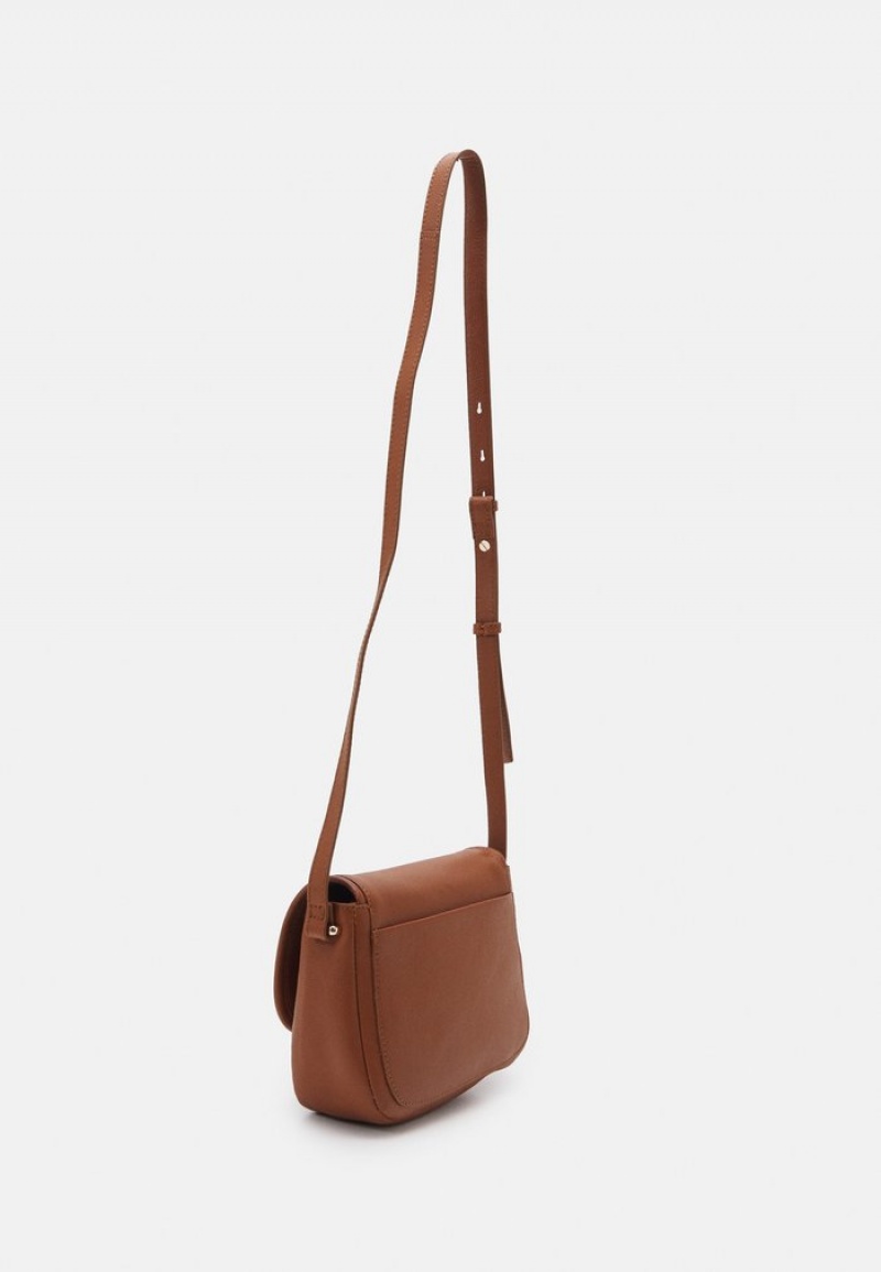 Anna Field Best Sale Leather Cross Body Vesker Dame Brune | NO-RTBZV-9436