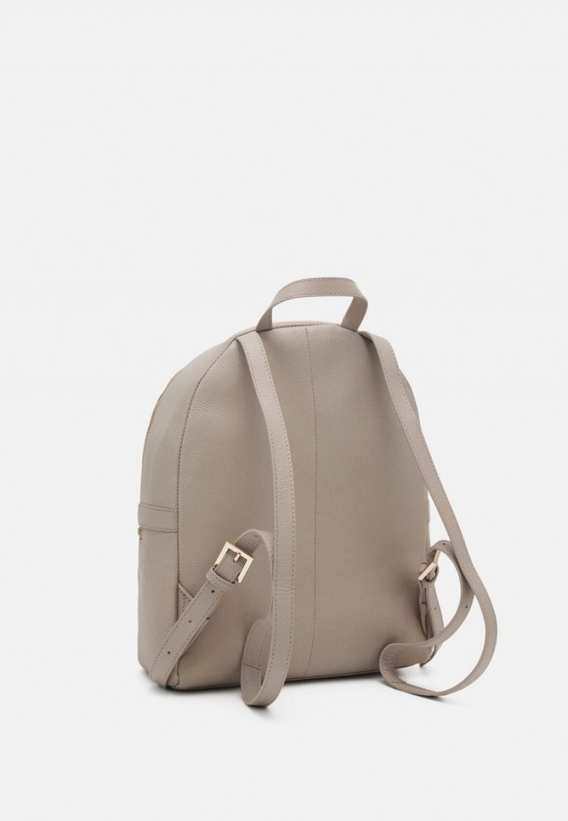 Anna Field Best Sale Leather Rucksack Ryggsekk Dame Grå Brune | NO-TLZMQ-8651