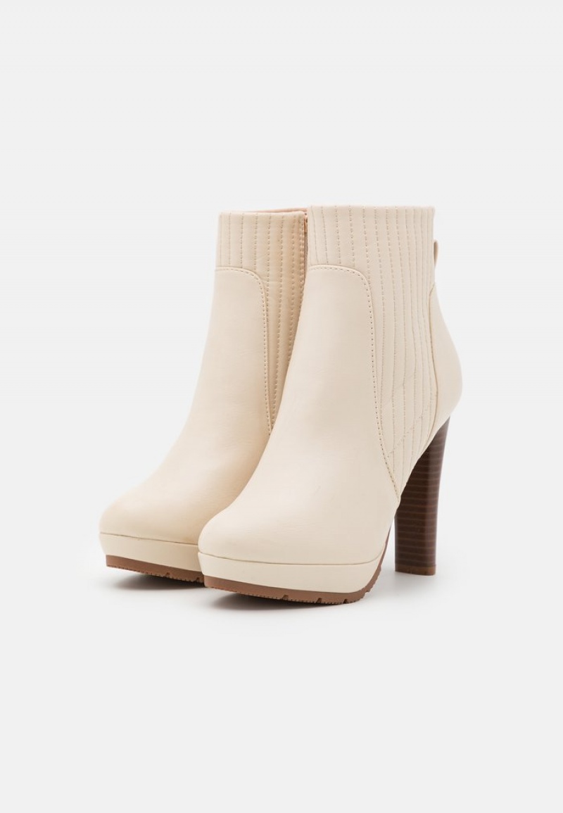 Anna Field Best Sale Platform Støvletter Dame Beige | NO-OTQEU-3025