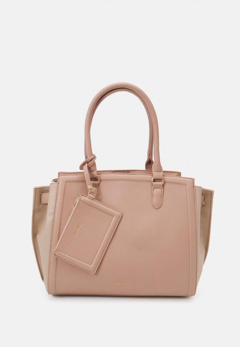 Anna Field Best Sale Tote Veske Dame Rosa | NO-ZHMXK-2985