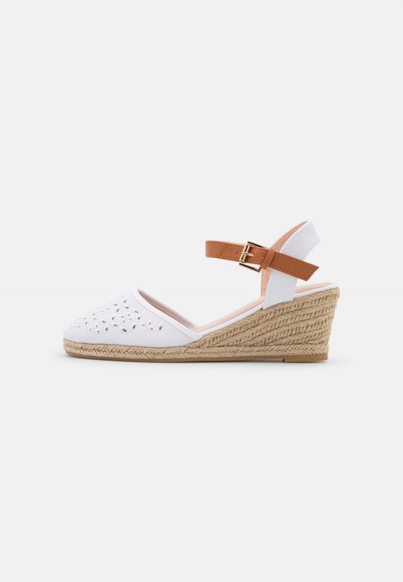 Anna Field Best Sale Wedge Sandaler Dame Hvite | NO-OXVPR-0245