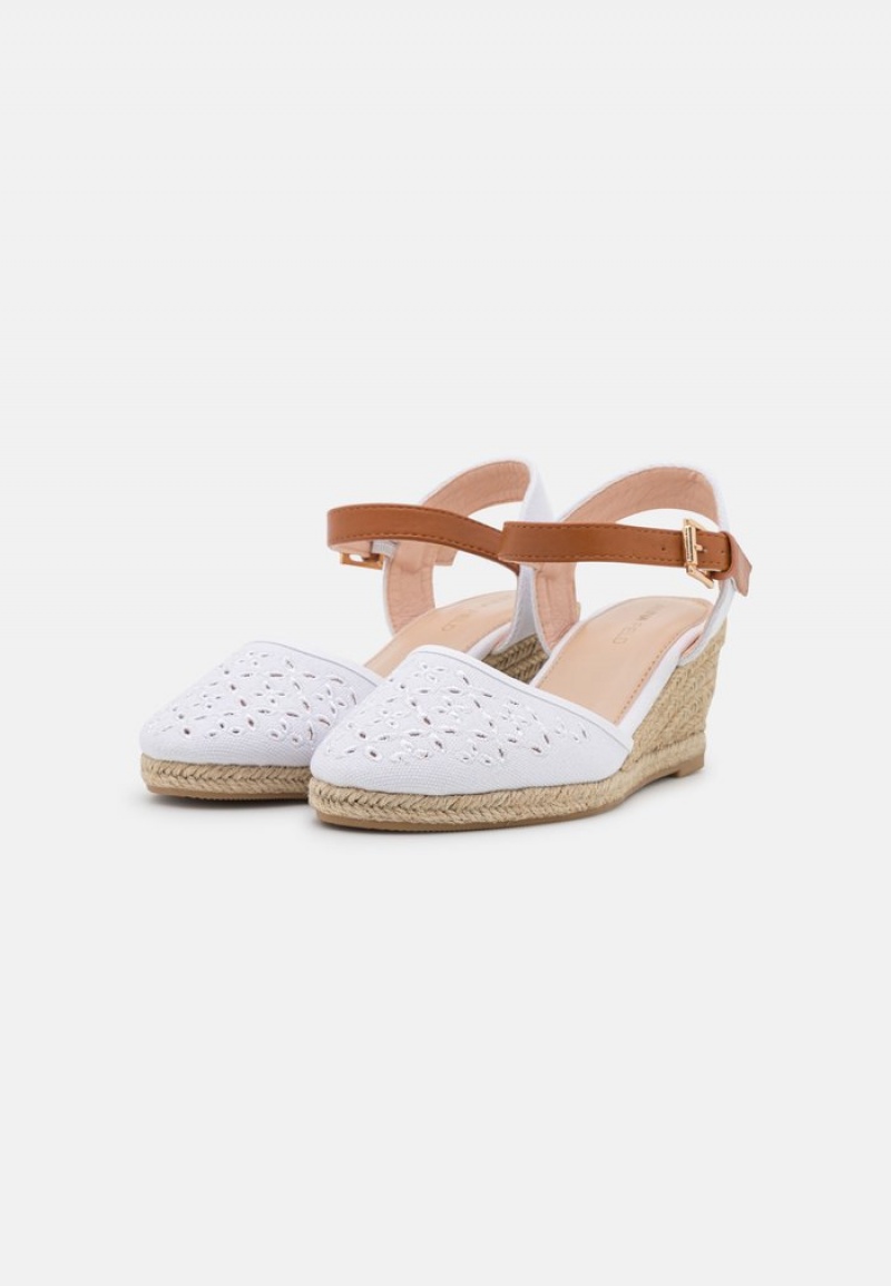 Anna Field Best Sale Wedge Sandaler Dame Hvite | NO-OXVPR-0245