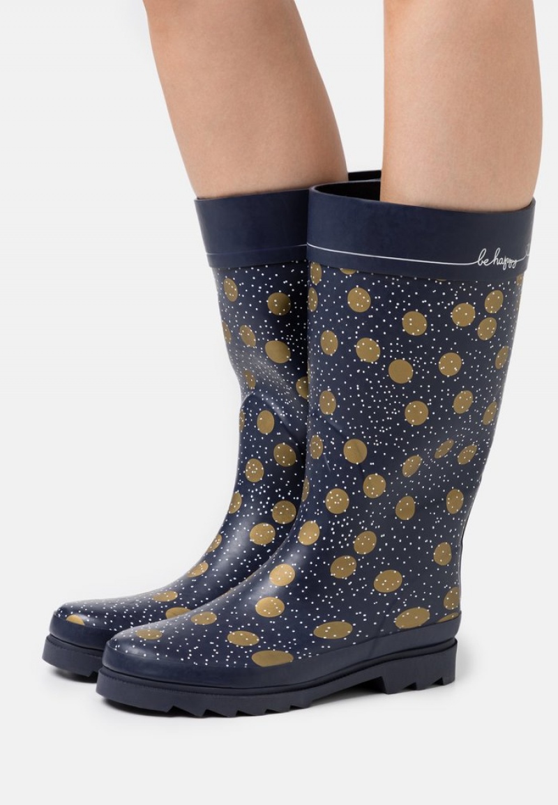 Anna Field Best Sale Wellies Støvler Dame Mørke Blå | NO-ZWJXY-5394