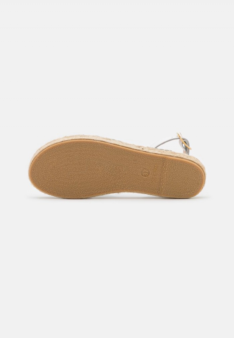 Anna Field Brand New Leather Espadrilles Sandaler Dame Hvite | NO-RBQEU-7265